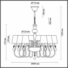 Подвесная люстра Odeon Light Meki  - 3